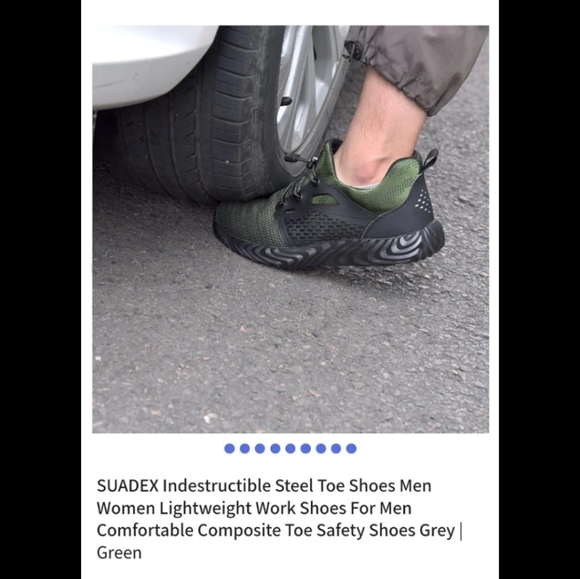 NEW SUADEX Indestructible Steel Toe Shoes Men sz 7 Lightweight Work Shoes - Picture 7 of 8